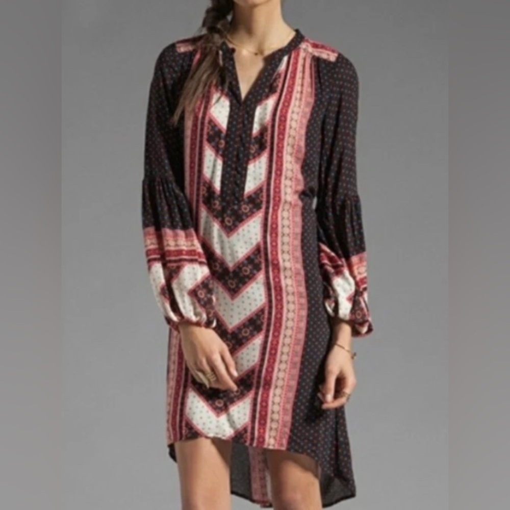 New Free People Bohemian boho  Black and Red Dress S